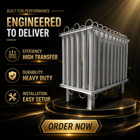 Vaporisateur d'air ambiant à azote liquide cryogénique en alliage d'aluminium de bonne qualité 400 Nm³/h, marque HTYJ, facile à utiliser, fabriqué en Chine