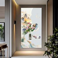 Peinture murale LED 3D moderne en grès gaufré avec étagère pour entrée, couloir, salon, décoration intérieure