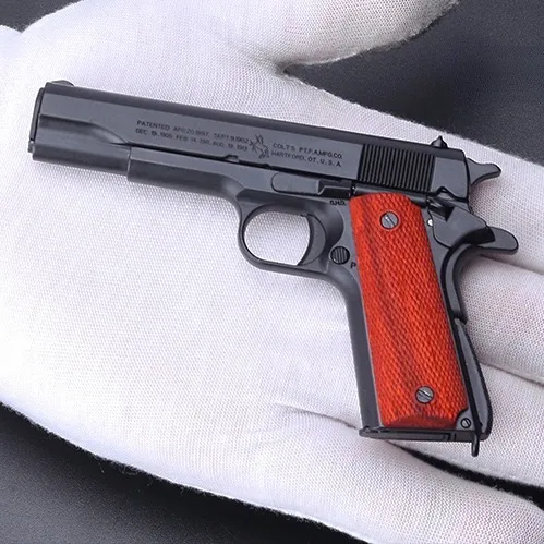 M1911Pistol Alloy 1:2 mainan Mini Model senjata gantungan kunci merakit membongkar Jedi Survival pistol untuk dewasa anak-anak hadiah