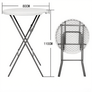 Chất lượng cao ngoài trời Bistro Cocktail bảng đứng nhựa Round Bar gấp cho các bên và các sự kiện - Product Image 2