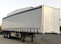 Chine fournit des semi-remorques à rideaux latéraux en acier étanches à 3 axes de 45 et 53 pieds pour le transport de conteneurs de 20/40 pieds
