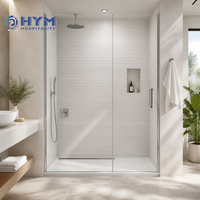 Système de panneaux muraux de douche en marbre moderne Linear Vision, lignes texturées horizontales, étanches, sans joint, pour salle de bain, découpe sur mesure