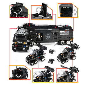 Modèle de camion de la police de la ville, équipe SWAT, modèle de voiture, blocs de construction, <span class=keywords><strong>jouet</strong></span> de construction DIY, arme, modèle <span class=keywords><strong>militaire</strong></span>, scène de construction, ensemble de blocs de construction - Product Image 3
