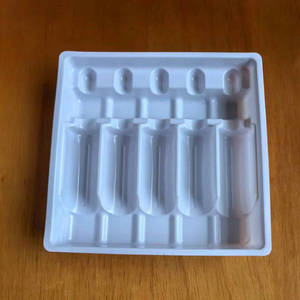 Bandeja blíster para inyección de agua, bandeja interior para 5 ampollas de 20 ml, fabricante de envases de plástico PVC. - Product Image 1