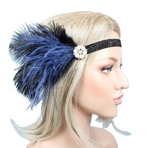 Bestdance-Diadema con plumas, tocado de novia <span class=keywords><strong>Vintage</strong></span>, 1920s, gran Gatsby - Product Image 1