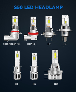 Công suất cao <span class=keywords><strong>H4</strong></span> 100 wát 12000lm Led Đèn Pha cắm chơi cao Chùm thấp CSP chip H7 9005 9006 mát trắng Led Đèn Pha - Product Image 3