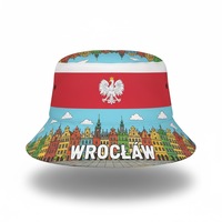 Chapeau de seau pour bébé et enfant, souvenirs touristiques de Pologne, logo personnalisé imprimé en gros