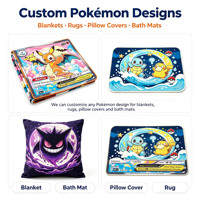 Couverture en peluche Pikachu personnalisée, cadeaux imprimés, couverture de luxe douce Pokémon Super héros, couverture en flanelle d'hiver personnalisée