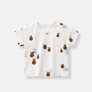 2025 été bébé vêtements nouveau-né imprimer à manches courtes mignon T-shirt unisexe infantile coton T-shirt - Product Image 5