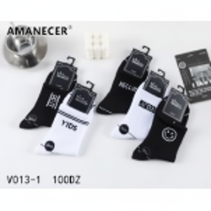 Calzini sportivi sportivi sportivi da uomo personalizzabili con Logo Jacquard stampa a righe tecnica di sublimazione digitale che assorbe il sudore - Product Image 1