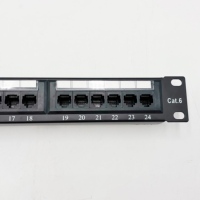 Panel Patch Metal Cat6 UTP RJ45 24-Port 1U 19 inci untuk Kabinet Jaringan, Laris Terjual