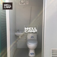 WELLCAMP WC préfabriqué, unité sanitaire modulaire, conteneur sanitaire, cabine sanitaire pour chantier, camping, toilettes préfabriquées