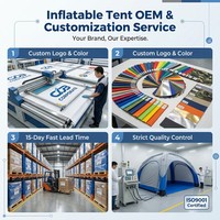 Tente gonflable professionnelle de 6,3 m², structure à poteaux pneumatiques durable, installation rapide, tente de camping familiale pour les grossistes professionnels