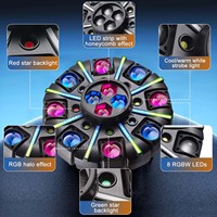 180W 4-in-1 8-Arm Bee Eye Beam Moving Head Light Laserlicht Wash-Licht LED für DJ Disco Party KTV Nachtclub Hochzeit