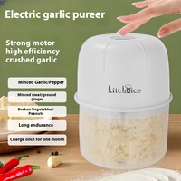 Mini Hachoir Électrique pour Légumes, Presse-Ail et Broyeur Rechargeable USB, Hachoir à Viande et Gingembre, Robot Culinaire, Gadget de Cuisine