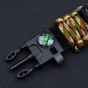 Đa Chức Năng Ngoài Trời Bánh Răng Khẩn Cấp Survival Vòng Đeo Tay Đồng Hồ Với Còi Cháy Khởi Động Scraper La Bàn Survival Đồng Hồ - Product Image 3
