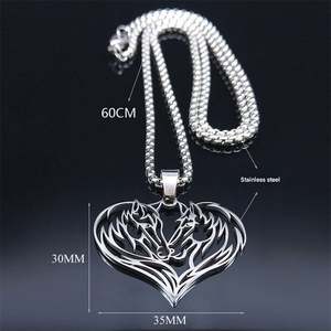 Amour Cheval Couple Pull Collier Personnalité All-match Titane Acier Automne et Hiver Chandail Pendentif Style Simple - Product Image 4