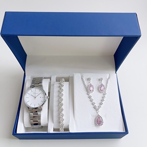 Phụ nữ cổ điển xem đồng hồ thạch anh không thấm nước và vòng đeo tay bộ đồng hồ bằng thép không gỉ cho phụ nữ và vòng đeo tay - Product Image 2