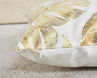 Housse de coussin décorative de luxe carrée, 100% polyester 180 g/m², lavable, avec fermeture éclair