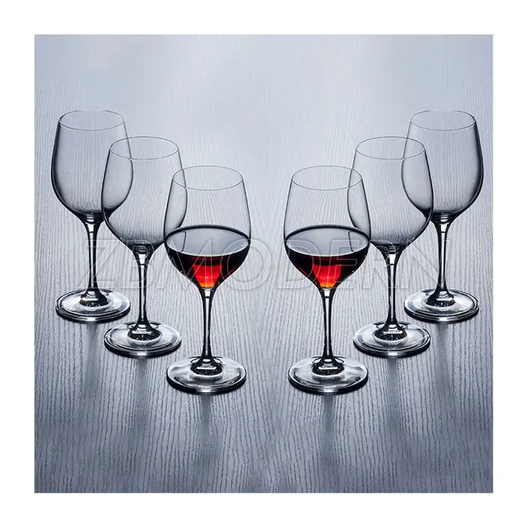 360ML Red wine glass set: 6 crystal wine glasses for household use, decanter, 2 high-end goblets in northern Europe, wine set
