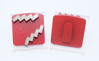 Chaussures de meulage diamantées de haute qualité Segment en zigzag système de verrouillage Redi personnalisable outils de polissage de sol OEM meulage de béton
