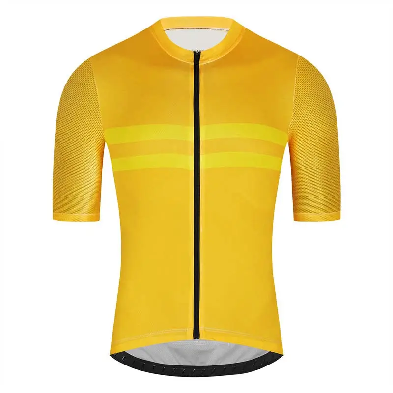 Camiseta de ciclismo con bolsillo trasero para hombre y adulto, ropa deportiva práctica con protección UV, venta al por mayor