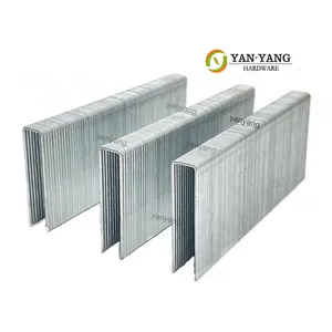 Yanyang acciaio a basso tenore di carbonio di qualità durevole 7108 7110 graffette per mobili per divani zincate a filo sottile 7112 graffette industriali