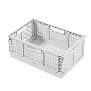 large collapsible storage bin plastic picnic basket storage crates stackable camping pantry storage organizer box