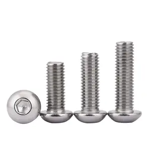 M3 M4 M5 M6 M8 M10 ISO7380 316 A4 Stainless Steel Allen Head Bolt Hexagon Hex Socket Head Button Screw Half-Round head Screw