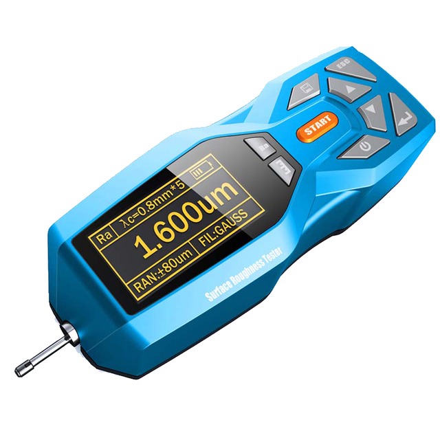 ROKTOOLS Digital Portable Surface Roughness Meter Surface Profilometer Tester Gauge Ra Rz Rq Rt Rp Rv R3z R3y