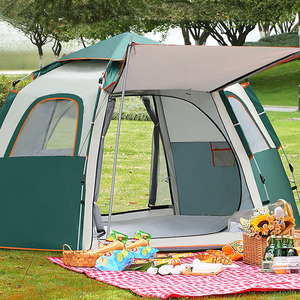 Carpa de playa para acampar al aire libre, carpa hexagonal de apertura rápida y plegable totalmente automática, resistente a la lluvia, al sol, de apertura rápida y portátil - Product Image 1