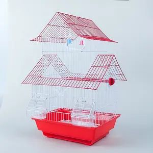Grandes cages à oiseaux en fer coulissant horizontal Cage à oiseaux d'expédition facile pliable pour perroquet Cage confortable en fil d'acier inoxydable