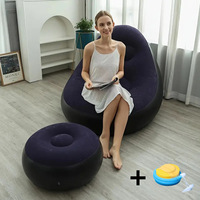 Canapé gonflable moderne inclinable en mousse, incontournable pour 2026, confortable et pliable pour l'intérieur/l'extérieur et la chambre