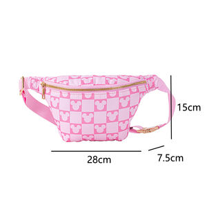 <span class=keywords><strong>Riñonera</strong></span> de patrón personalizado impermeable informal de nailon de utilidad para niñas <span class=keywords><strong>riñonera</strong></span> de <span class=keywords><strong>Anime</strong></span> a cuadros - Product Image 6