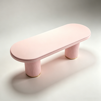 Comptoir de présentation de bijoux de haute qualité, personnalisé, design rose cannelé populaire, éclairage LED, robuste et écologique