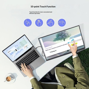 Moniteur <span class=keywords><strong>portable</strong></span> tactile LCD LED 23,8 pouces FHD 120Hz 5ms de temps de réponse, écran étendu pour jeux mobiles, streaming en direct, IPS <span class=keywords><strong>Type</strong></span>-<span class=keywords><strong>C</strong></span> - Product Image 4