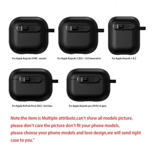 Funda Protectora con Cierre Seguro para Auriculares <span class=keywords><strong>Apple</strong></span> <span class=keywords><strong>Airpods</strong></span> 4 ANC / 3 / 2 / Pro3 2 / Pro Generation, Carcasa Inalámbrica + Gancho - Product Image 2