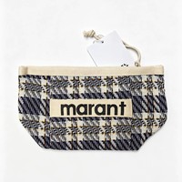 Grand sac fourre-tout zippé en tricot jacquard pied-de-poule Marant, nouvelle collection automne/hiver 2026, grande capacité, pour femme, avec porte-monnaie