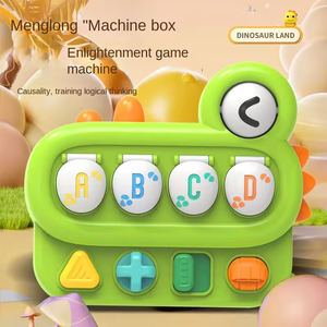 Jouets porte-bonheur jouets éducatifs dessin animé dinosaures Pop up boîte de <span class=keywords><strong>jeux</strong></span> interactifs en appuyant sur le bouton de commutation jouet - Product Image 1