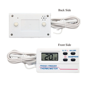 เครื่องวัดอุณหภูมิตู้เย็นแบบดิจิตอล LCD เครื่องวัดอุณหภูมิห้อง พร้อมระบบแจ้งเตือนสูงสุดและต่ำสุด - Product Image 2