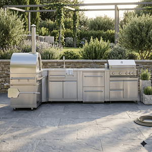 Forno <span class=keywords><strong>per</strong></span> Pizza a Legna OEM con Ampia Area di Cottura, <span class=keywords><strong>Cucina</strong></span> Modulare da Esterno <span class=keywords><strong>in</strong></span> Acciaio Inox con Forno <span class=keywords><strong>per</strong></span> Pizza <span class=keywords><strong>per</strong></span> Cortile e Giardino - Product Image 1