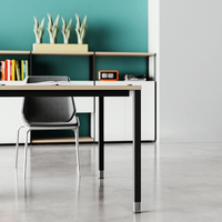Ensemble table et chaises de conférence et de bureau commercial modulaire de luxe avec assemblage de bricolage mobilier de réunion en bois moderne