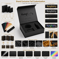 Cajas Magnéticas de Lujo Personalizadas con Logotipo, Caja de Regalo de Cartón Negro con Inserto de Espuma, Empaque para Sets de Cuidado Personal