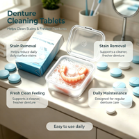 Comprimés effervescents de nettoyage de prothèses dentaires en gros, formule à dissolution rapide pour des soins dentaires frais