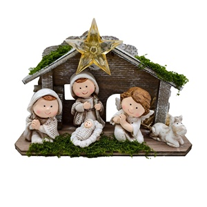 Juego de Natividad Pequeño y Bonito con Casa para Decoración Navideña, Venta al por Mayor - Product Image 6