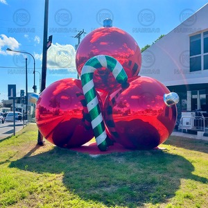 Grande boule brillante gonflable miroir réfléchissant <span class=keywords><strong>ballon</strong></span> miroir sphère extérieur intérieur Disco gonflable boule de noël ampoules décor - Product Image 6