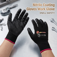 Guantes recubiertos de trabajo antideslizantes para construcción personalizada, revestimiento de nitrilo para jardín, guantes resistentes al desgaste de seguridad para jardín, equipo de protección