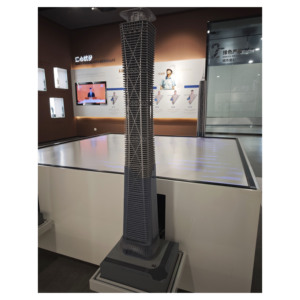 Modello di grattacielo emblematico a grande altezza, modello architettonico in scala, torre per uffici moderna, edificio commerciale urbano per il settore <span class=keywords><strong>immobiliare</strong></span> - Product Image 2