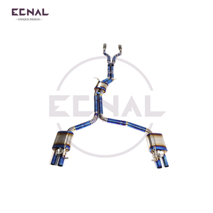 Système <span class=keywords><strong>d</strong></span>'échappement agressif en titane léger de 1,2 mm Ecnal pour Porsche Macan GTS <span class=keywords><strong>Turbo</strong></span> 2.9T 2020-2024 - Avant-Milieu-Arrière - Product Image 3