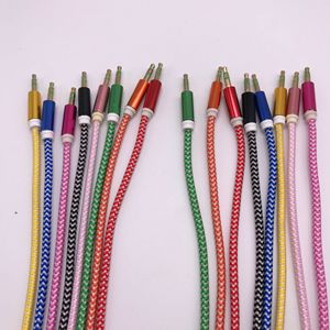 1เมตรที่มีคุณภาพดีสาย <span class=keywords><strong>Aux</strong></span> ขายส่ง3.5มิลลิเมตรสเตอริโอไนลอนถักเปียสายสัญญาณเสียง - Product Image 5